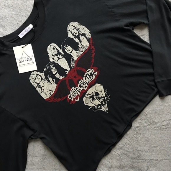 Daydreamer Tops - NWT Daydreamer Aerosmith Rocks Long Sleeve Shirt S